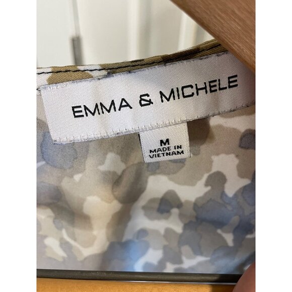 Emma and Michele Medium Sleeveless Patterned Dotted Faux Wrap Midi Dress - Picture 7 of 12